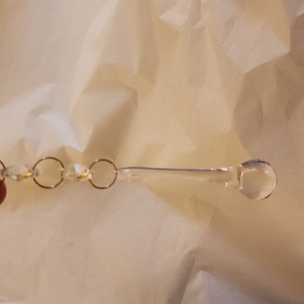TEARDROP SUNCATCHER Elegant Clear Hand blown Glass